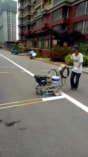 Máquina de marcado de línea de carretera con pintura en frío y pulverización sin aire