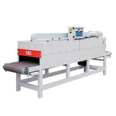 Línea de capa automática máquina secadora de túnel con calentador IR para secado de pintura de tableros de madera
